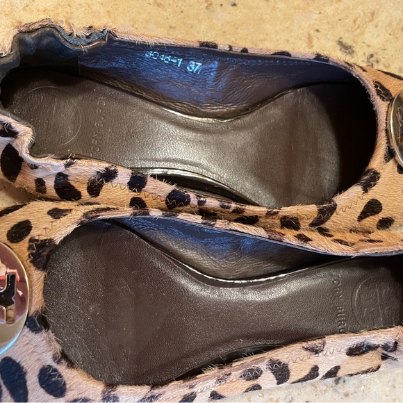 Tory Burch Reva Animal Leopard Print Calf Hair Classic Ballet Flats Shoes - Picture 16 of 16